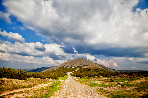 The mountain Sniezka, Karkonosze, Poland