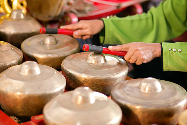istock Man Playing Gamelan, Javanese Traditional Music Instrument 1140464109