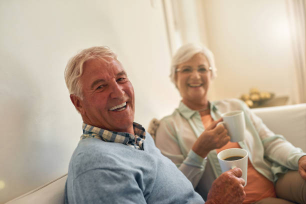 istock Senior couple at home enjoying time together 1140466358