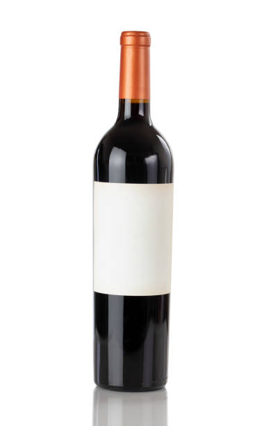 istock Unopen bottle of red wine isolated on a white background with reflection 1140477724