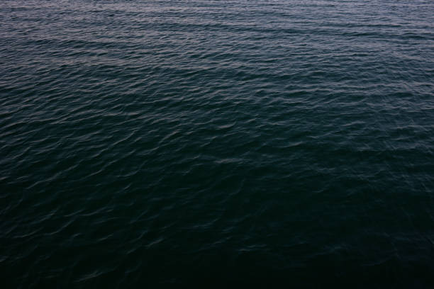 Dnipro river blue water surface in sunny autumn season