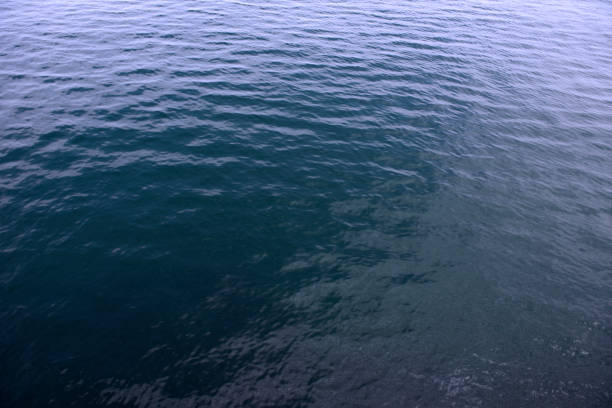 High angle view of water surface texture background of the deep sea.