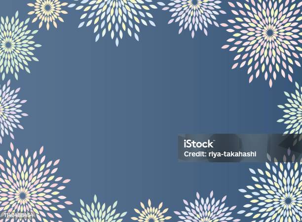 Japanese Firework Pattern Japanese Traditional Firework Pattern Vector Background Stock ...