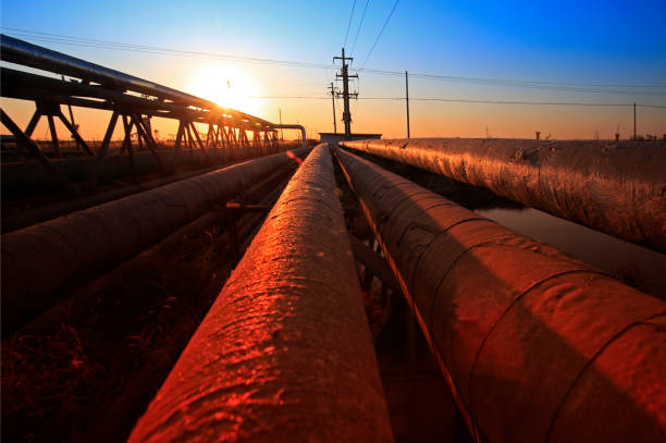 istock Oil pipeline, industrial equipment 1140490522