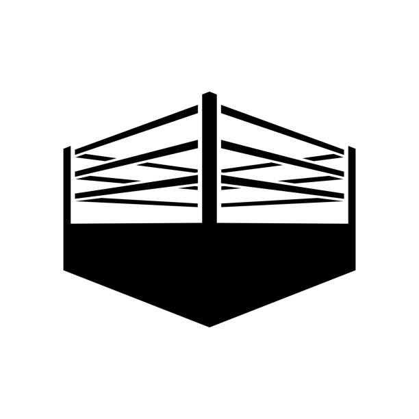 Boxing ring sign symbol. Boxing icon. Vector illustration vector art illustration