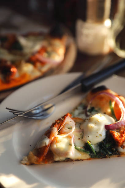 Tandoori Chicken Pizza on wooden table