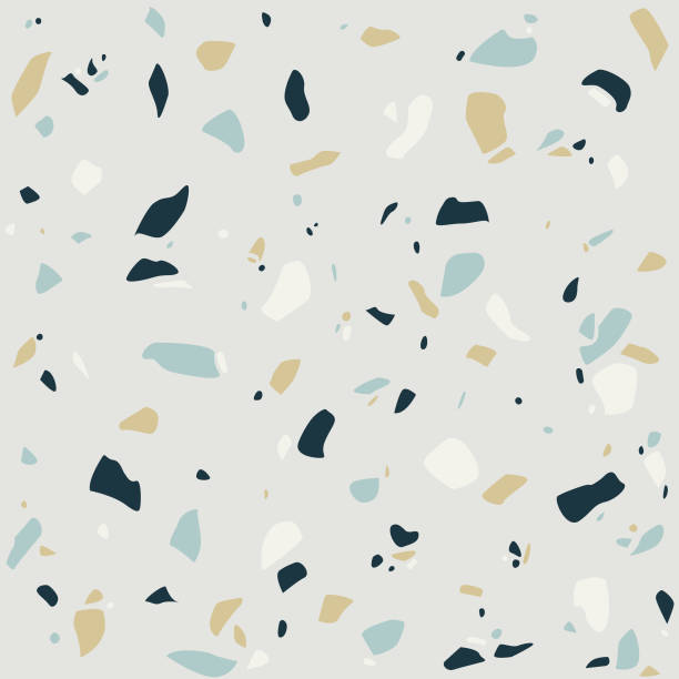 ilustrações de stock, clip art, desenhos animados e ícones de modern terrazzo stone seamless pattern - stone granite tile seamless