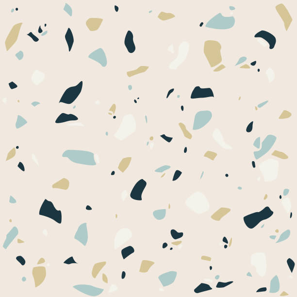 ilustrações de stock, clip art, desenhos animados e ícones de millennial pink modern terrazzo stone seamless pattern - granite stone backgrounds vector