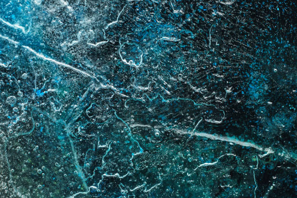 tache abstraite d’aquarelle sur le fond de surface de glace - blob palette creativity damaged photos et images de collection