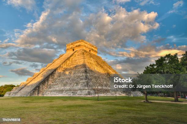 The Kukulcán Pyramid Stock Photo - Download Image Now - Built Structure, Chichen Itza, Horizontal