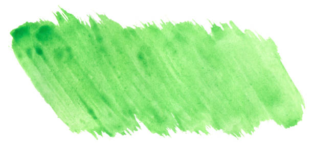 istock Watercolor color of juicy young grass, bright green abstract background, stain, splash paint, stain, divorce. Vintage paintings for design and decoration. 1140501540