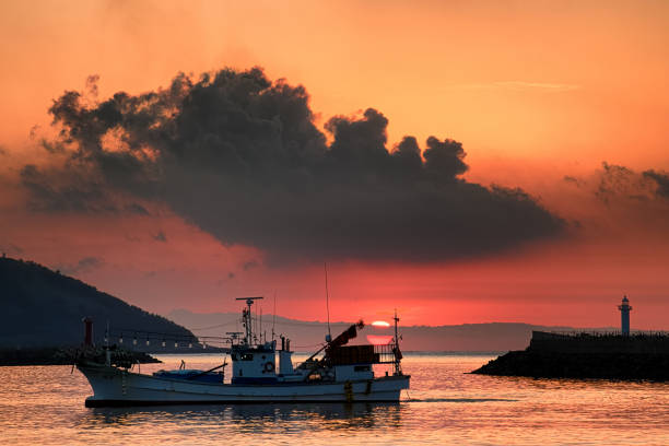 Sunset at Hallim Port, Jeju