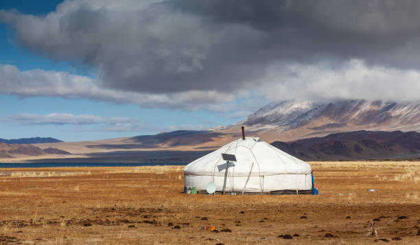 istock yurt in a landscape of Western Mongolia 1140508764