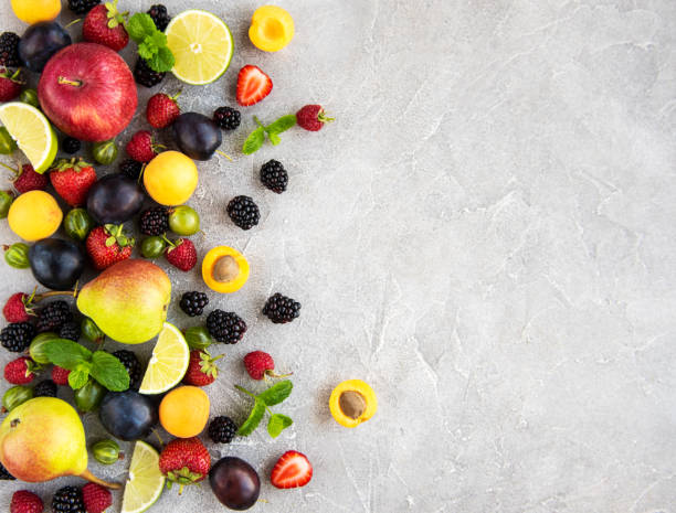 istock Fresh summer fruits and berries 1140510052