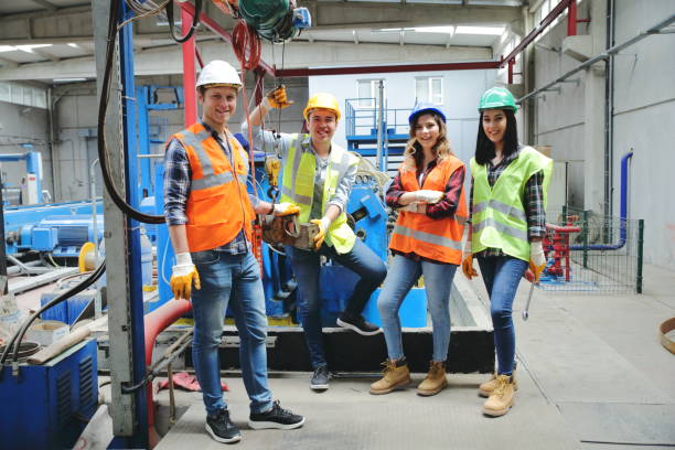istock Confident steel factory workers 1140511349
