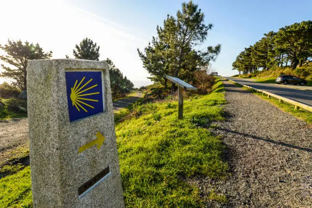 The final kilometer of the Finisterre section of the camino de Santiago