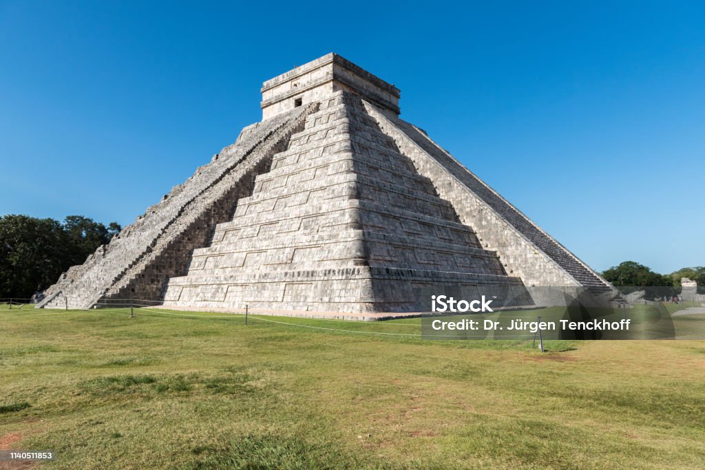 The Kukulcán Pyramid Impressions from Chichén Itzá, Mexico Built Structure Stock Photo