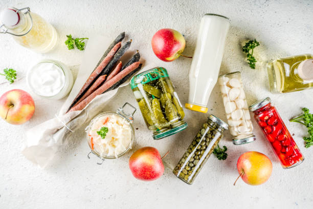 Assortment of various fermented food