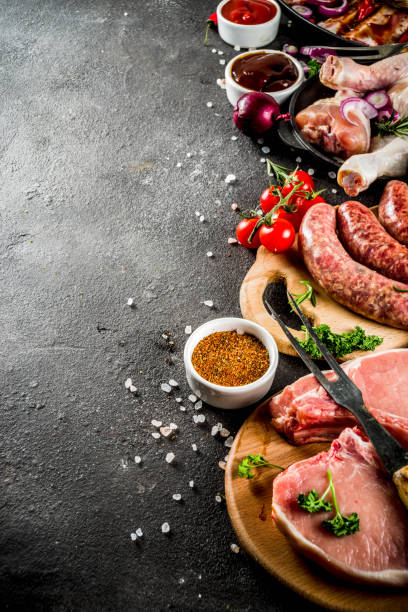 istock Various raw meat ready for grill and bbq 1140516960