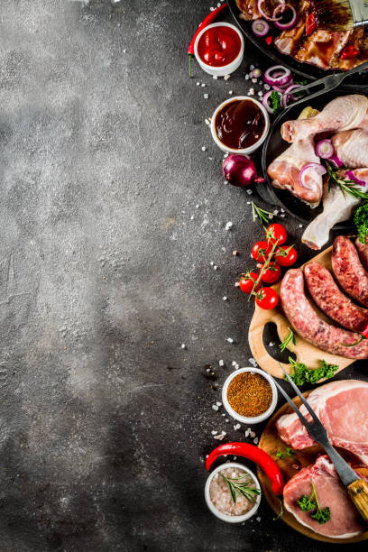 istock Various raw meat ready for grill and bbq 1140517050