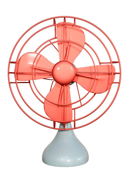 istock 3D illustration retro desk fan on white 1140517316