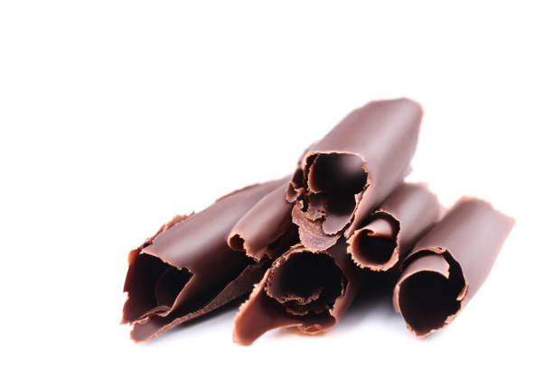 istock Chocolate shavings isolated on white background 1140518773