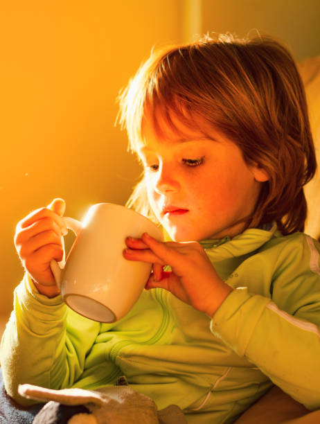 istock Children's breakfast Girl having breakfast 1140519494
