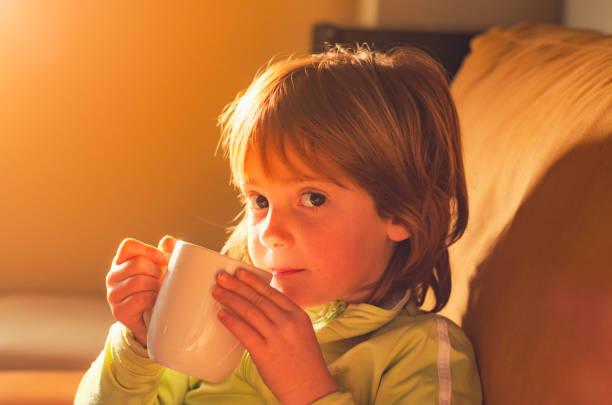 istock Children's breakfast Girl having breakfast 1140519502