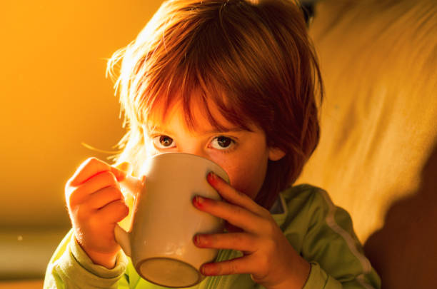 istock Children's breakfast Girl having breakfast 1140519503