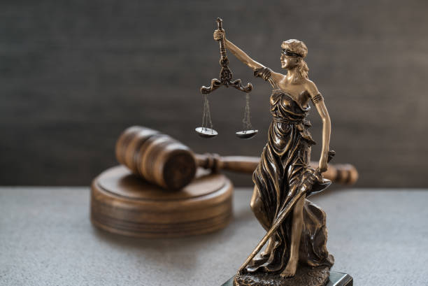 istock Law and Justice Concept Image, Grey stone background 1140522384