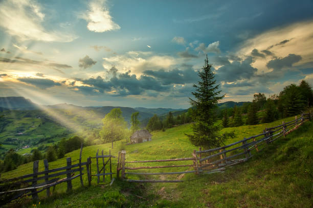 istock Majestic sunset in the mountains landscape. 1140523933