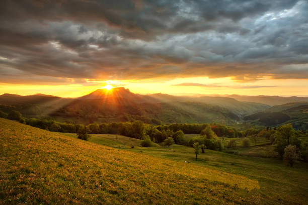 istock Majestic sunset in the mountains landscape. 1140523979