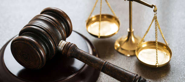 istock Law and Justice Concept Image, Grey stone background 1140524683