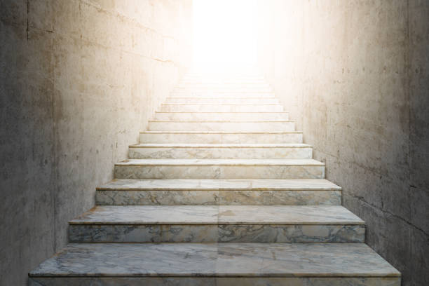 istock Empty marble stair - Outdoor modern architecture 1140524920