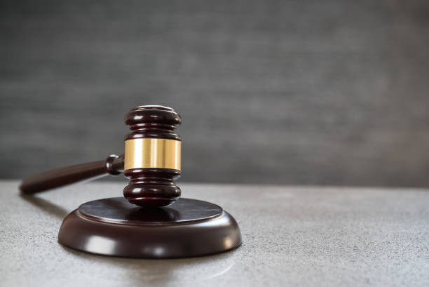 istock Law and Justice Concept Image, Grey stone background 1140525325