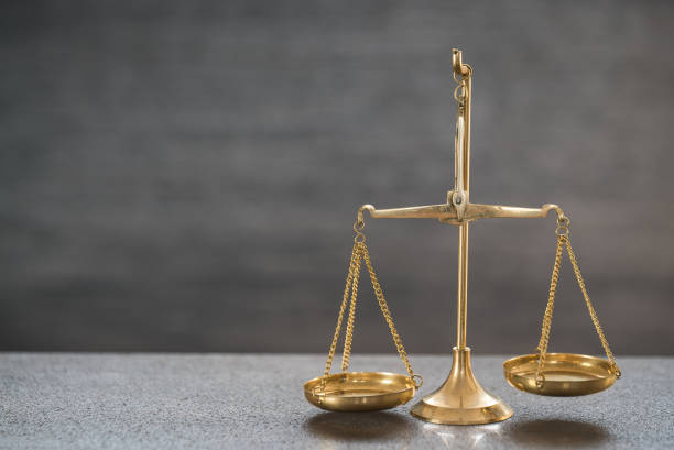 istock Law and Justice Concept Image, Grey stone background 1140526130