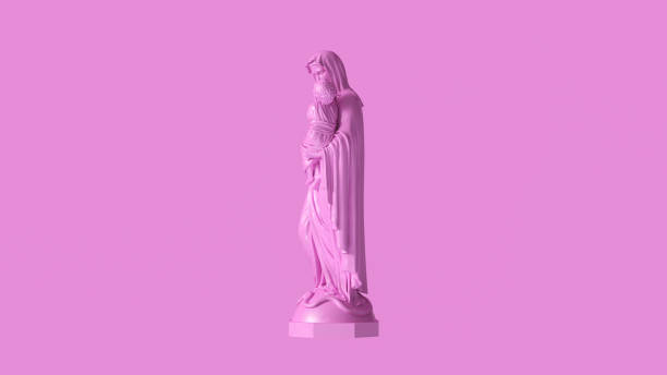 istock Pink Mary an Child Statue 1140533328