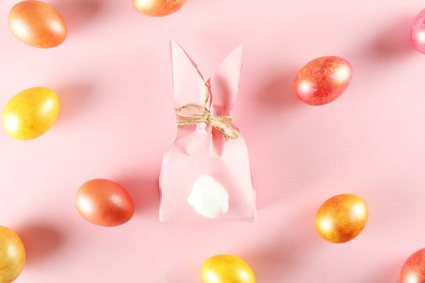 istock Easter themed background with symbolic holiday accessories. 1140534397