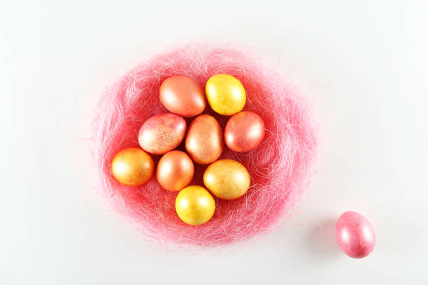 istock Easter themed background with symbolic holiday accessories. 1140534477