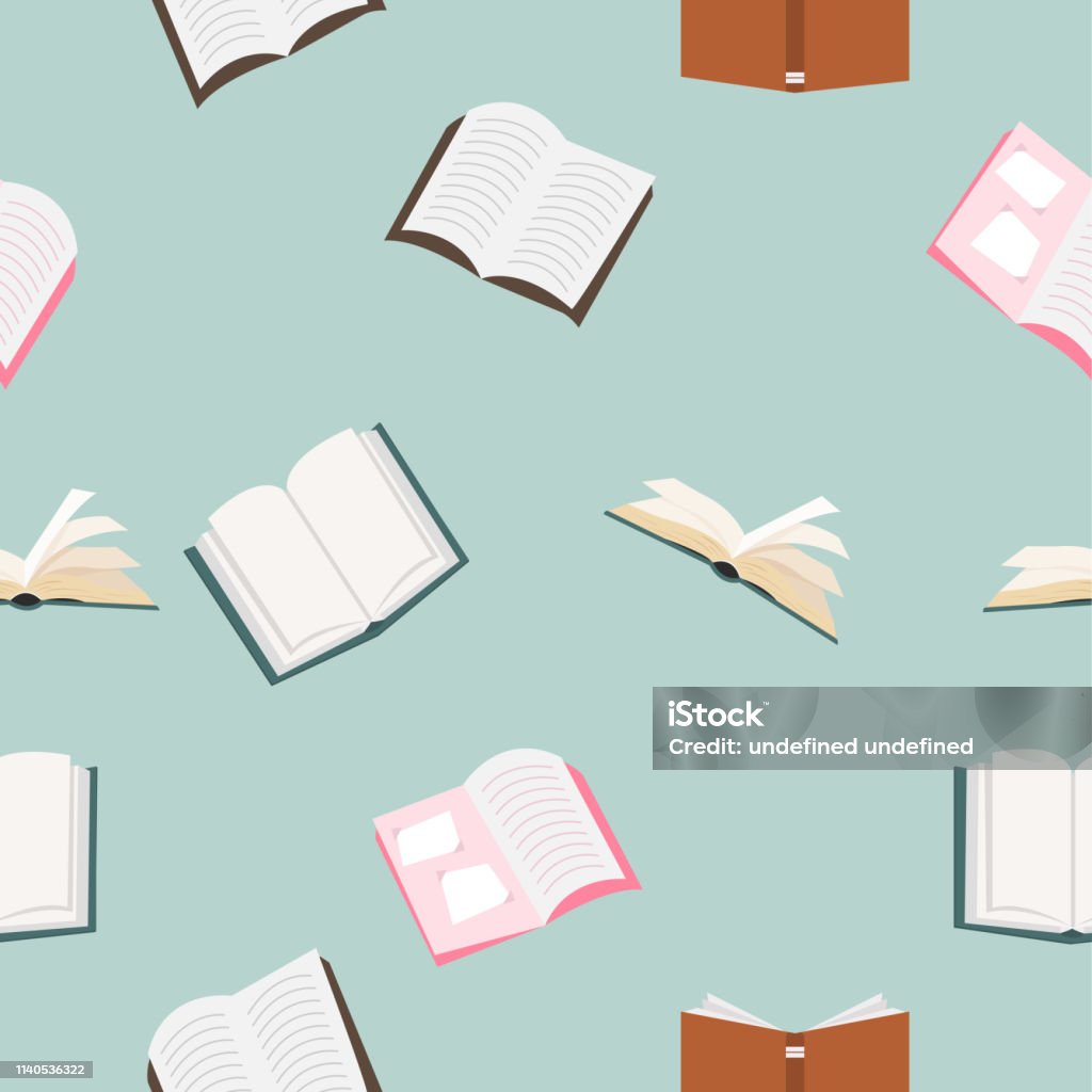 open books vector Seamless pattern Book stock vector