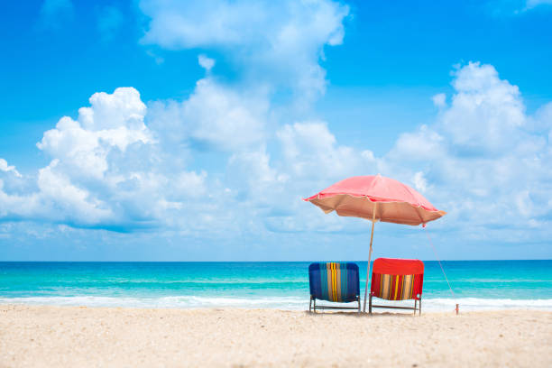 istock Sand beach and tropical sea. 1140536378
