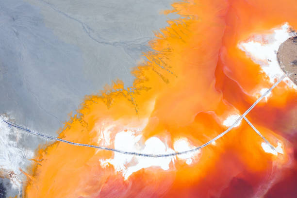 istock Aerial view of nature pollution by mining residuals 1140540375