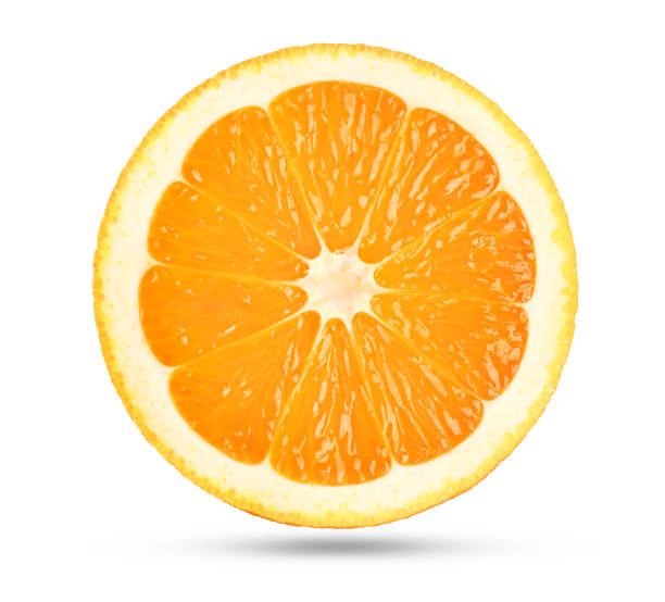 istock Perfect orange slice on white with clipping path 1140541951