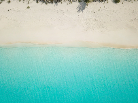 Aerial view of sandy beach. wallpaper