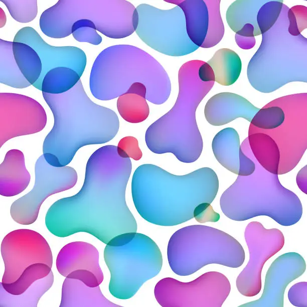 Vector illustration of Abstract seamless background with bubbles