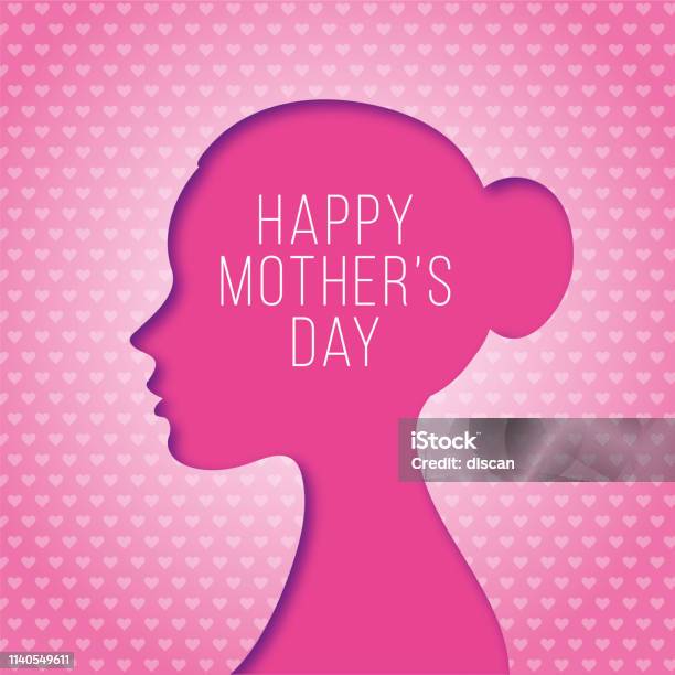Happy Mothers Day Greeting Card Stock Illustration - Download Image Now - Mother's Day, In Silhouette, Poster