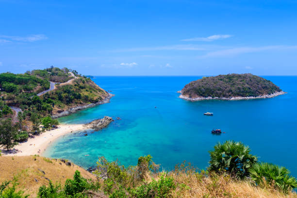 istock windmill view point located between Nai Harn and Ya Nui beaches in Phuket. 1140550042