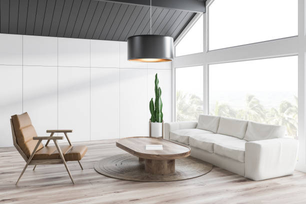 istock Attic living corner room, sofa and armchair 1140551494