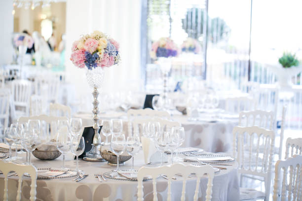 istock Wedding decoration in the restaurant 1140553541
