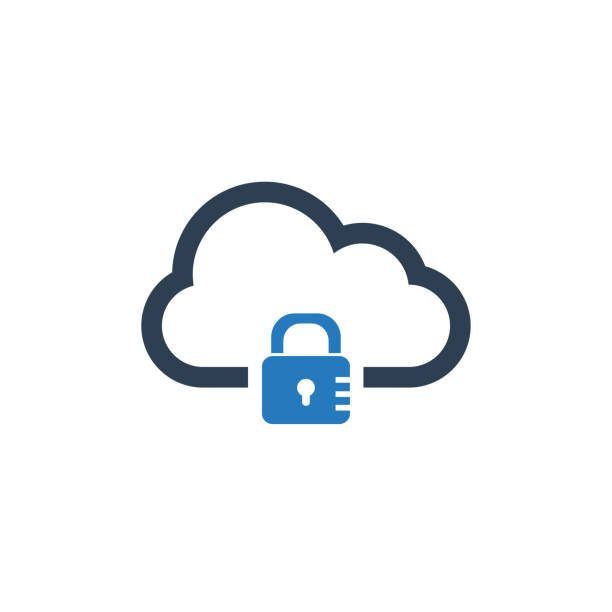 Cloud security icon concept. Cloud security icon concept. cloud storage stock illustrations